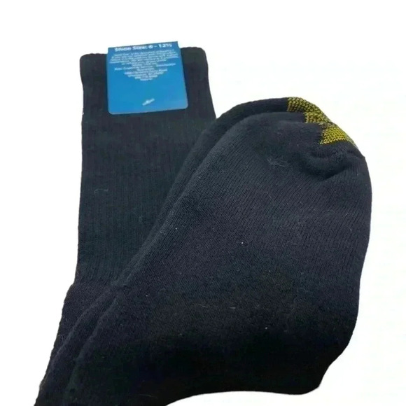 GoldToe Black Long Crew Socks size 6 - 12 1/2 - Picture 2 of 4